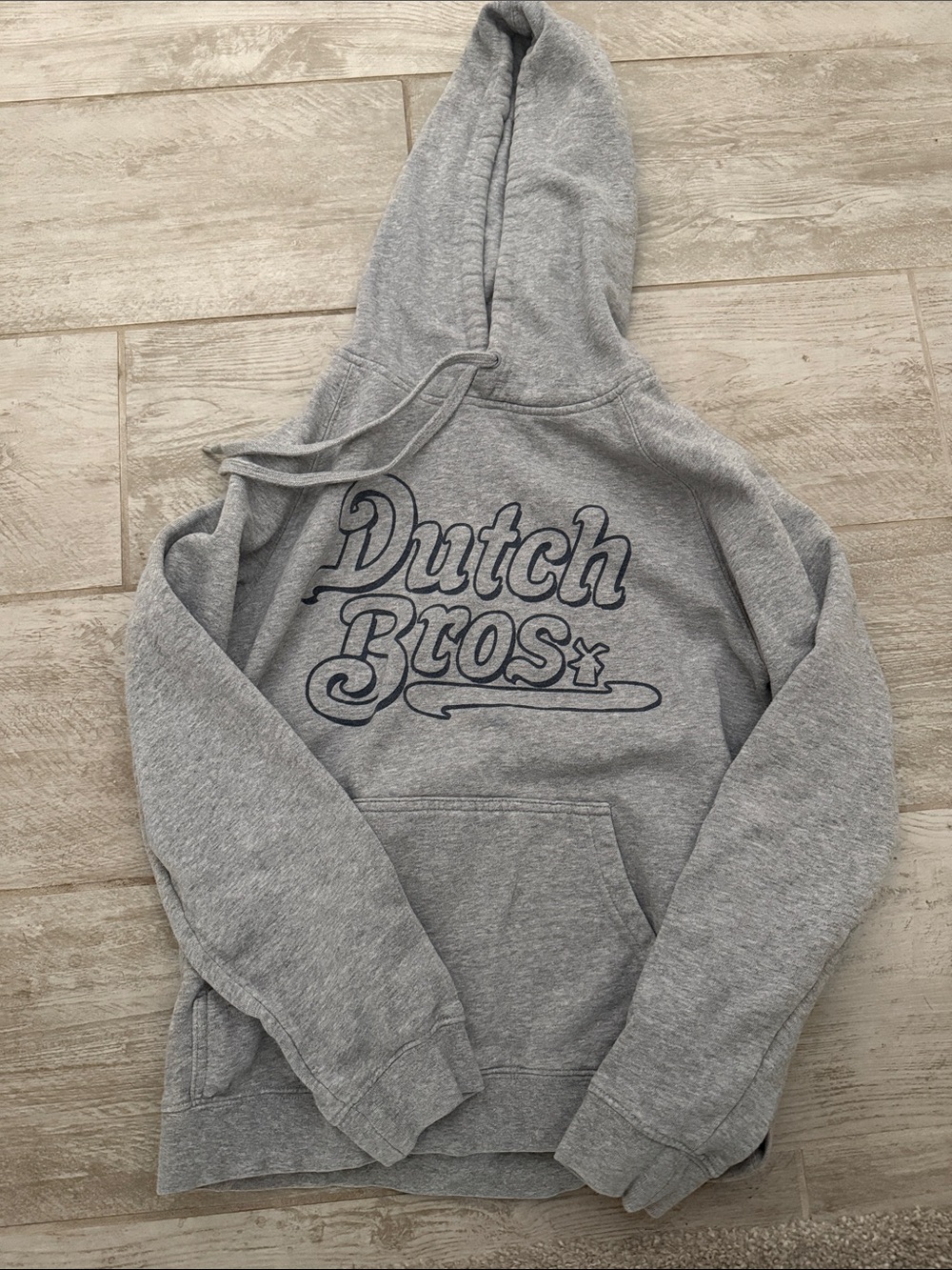 Dutch Bros Gray Pullover Hoodie with Logo